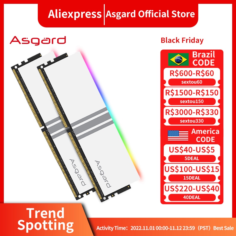 Asgard-RGB RAM DDR4 ޸, 8GBx2 16GBx2 3200MHz 3600MHz Ű V5 ø, ũž  ȭƮ Ŭ 